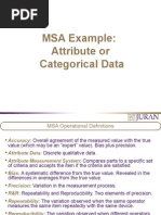 MSA For Attribute or Categorical Data