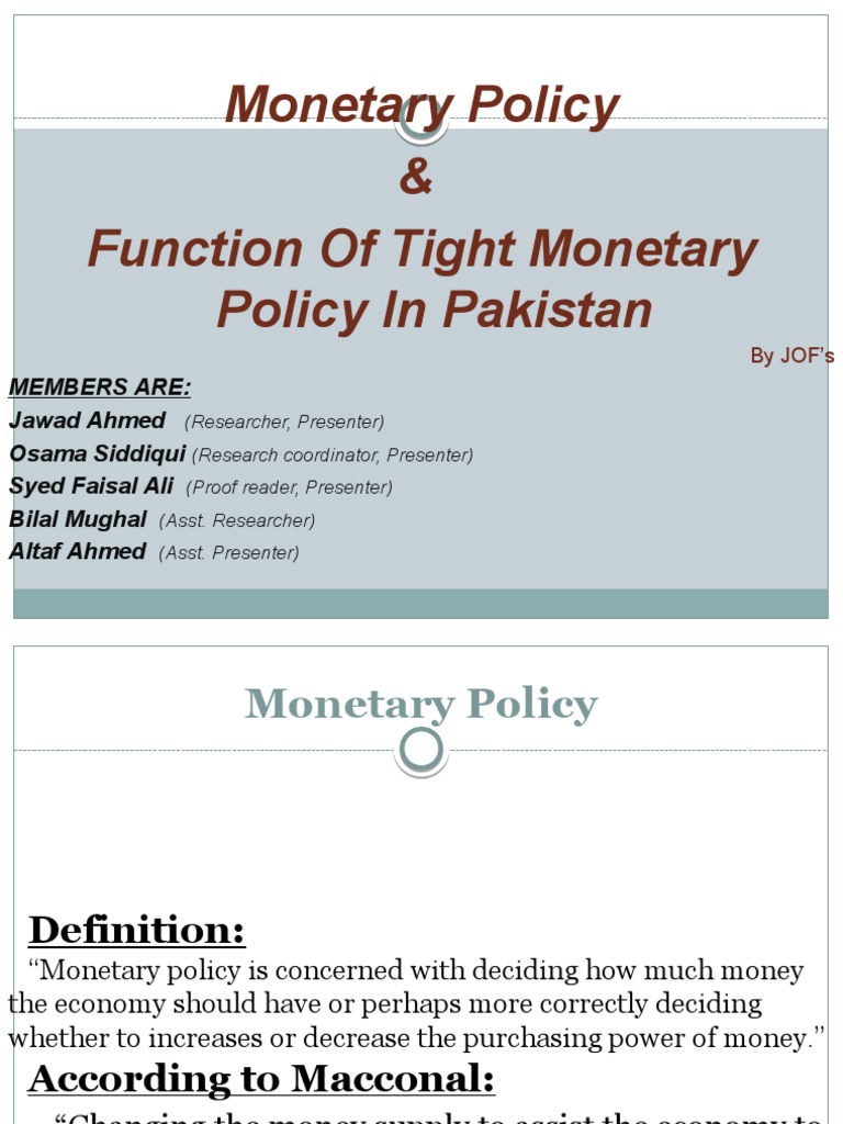 Monetary Policy | PDF | Monetary Policy | Money Supply