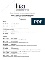 Journeée d'etudes LIRA - 21 Mai 2015