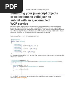 Serializacion de Objetos Json
