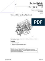 Adjust valves and unit injectors on Volvo D16F engine