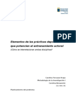 Elementos de Las Prácticas Deportivas Que Potencien El Entrenamiento Actoral - CTerrazas