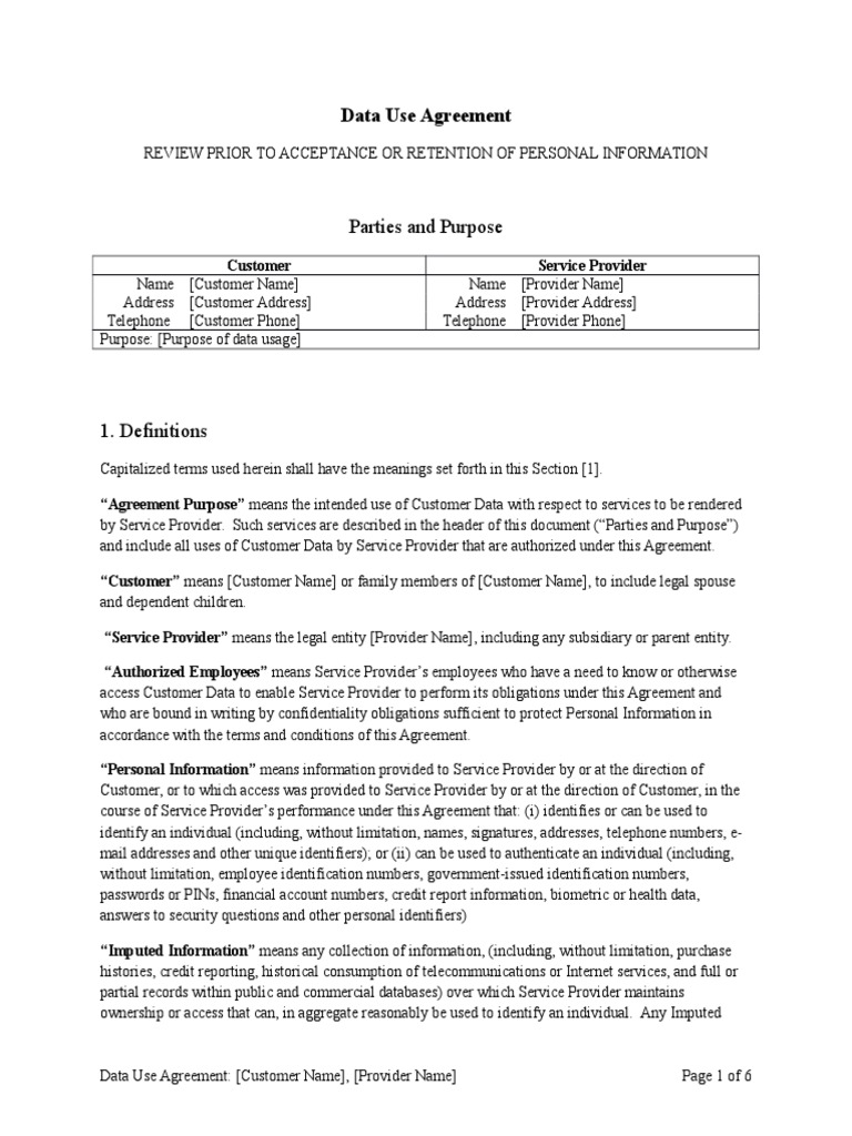 Data Use Agreement Pdf , Data Use Agreement (DUA) Toolkit – UKZFM