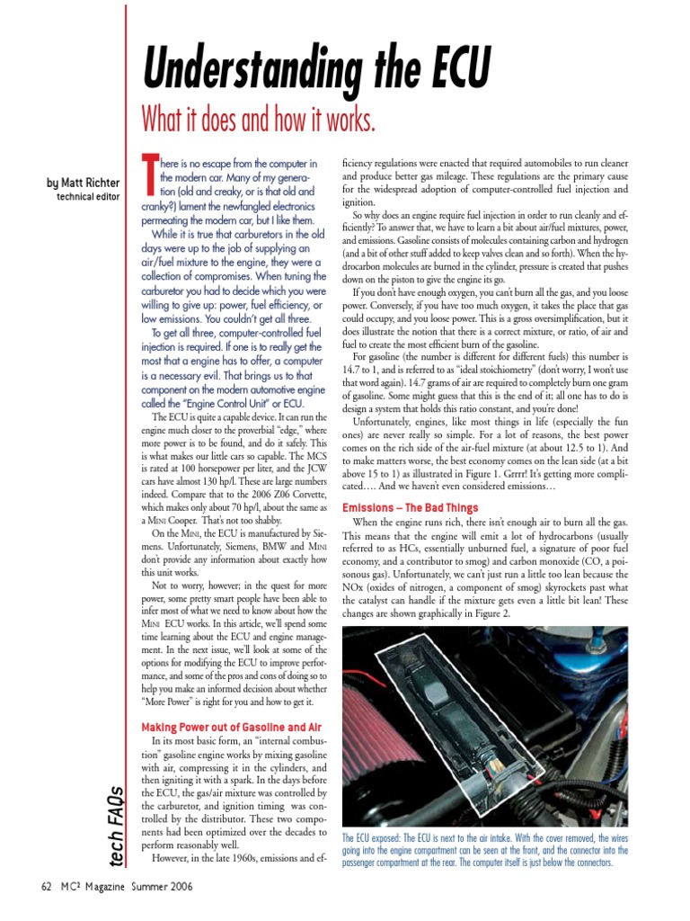 Understanding The ECU: What It Does and How It Works | PDF | Throttle ...