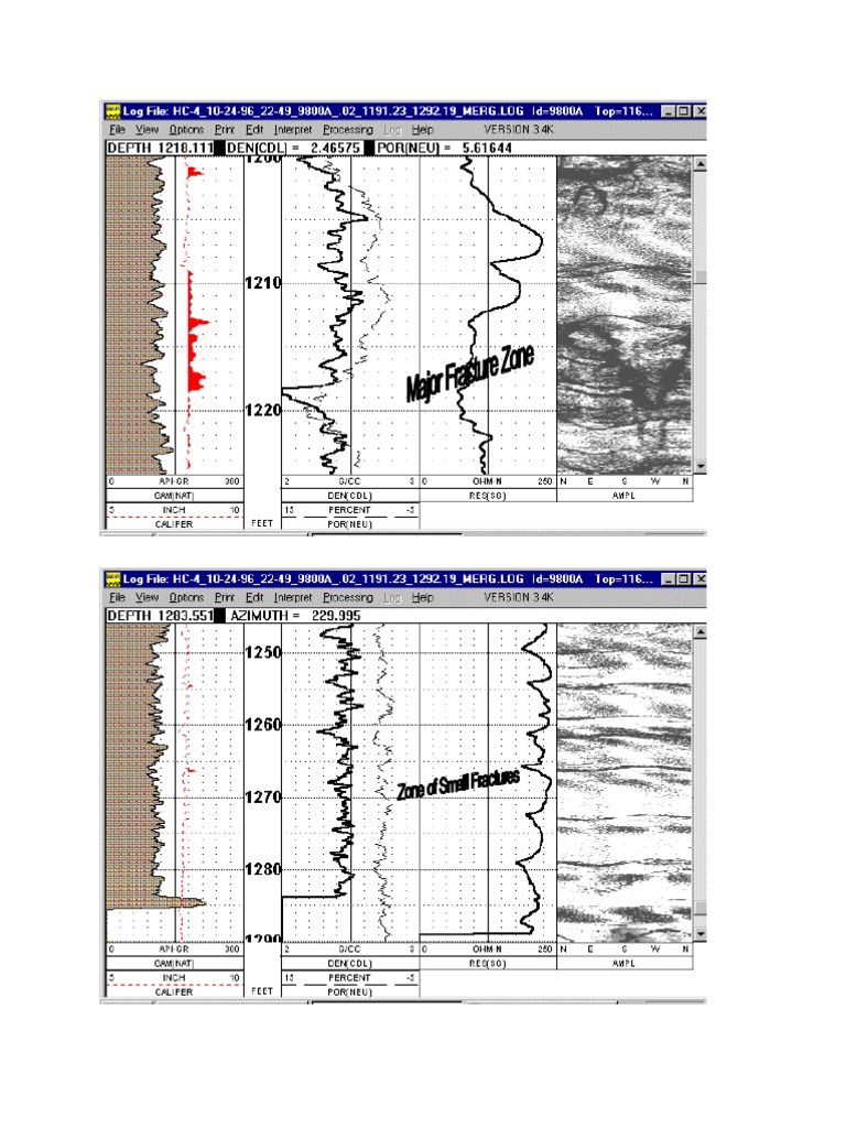 Dip Direction Analysis in Geophysical Logging | PDF | Geophysics | Borehole