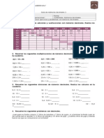 Guía de Operaciones Con Decimales