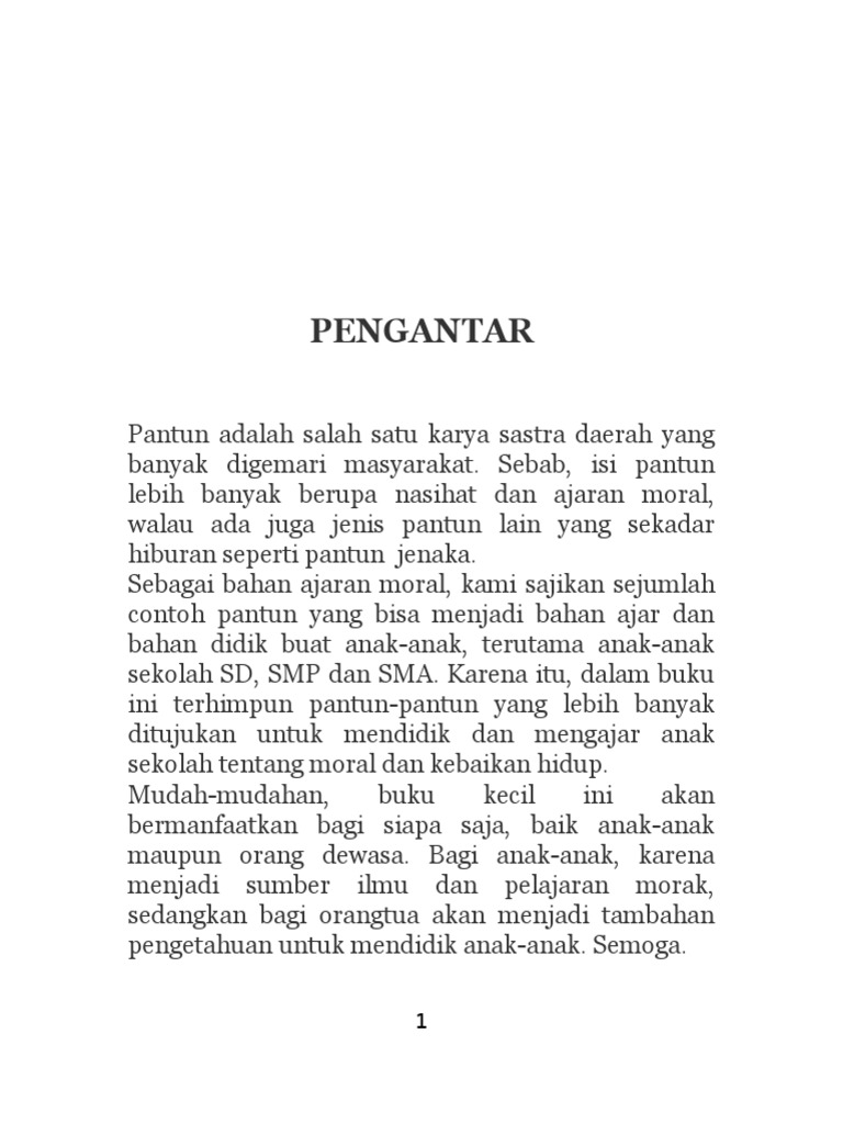 Kumpulan Pantun Anak