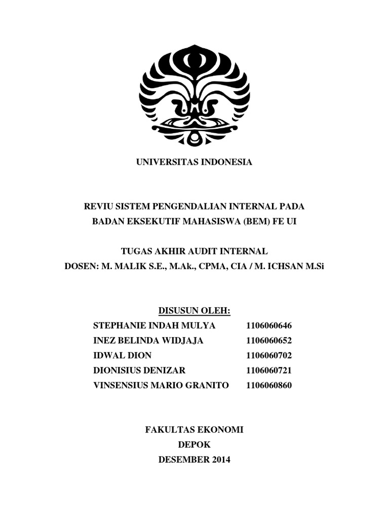 Tugas Internal Audit  Kelompok 5