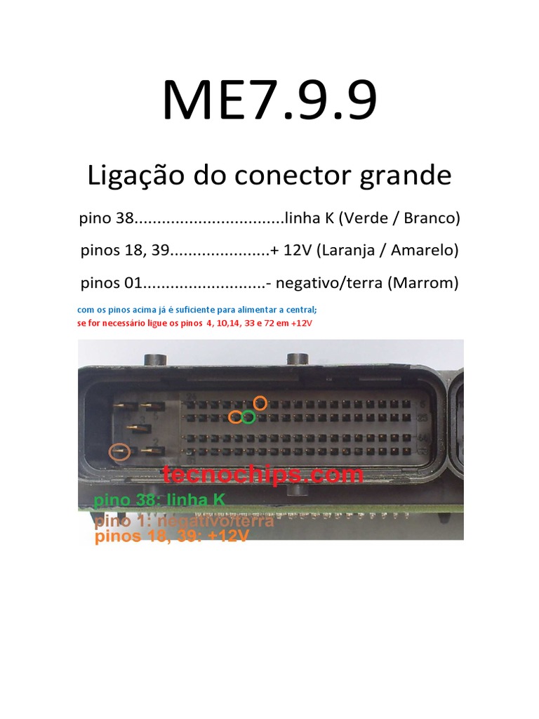 Pinout do Conector ME7.9.9 | PDF | Tecnologia e Engenharia