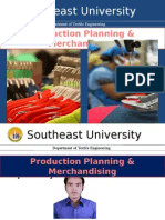 Production Planning & Merchandising: Southeast University