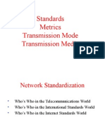 Standards Metrics TX Mode and Media
