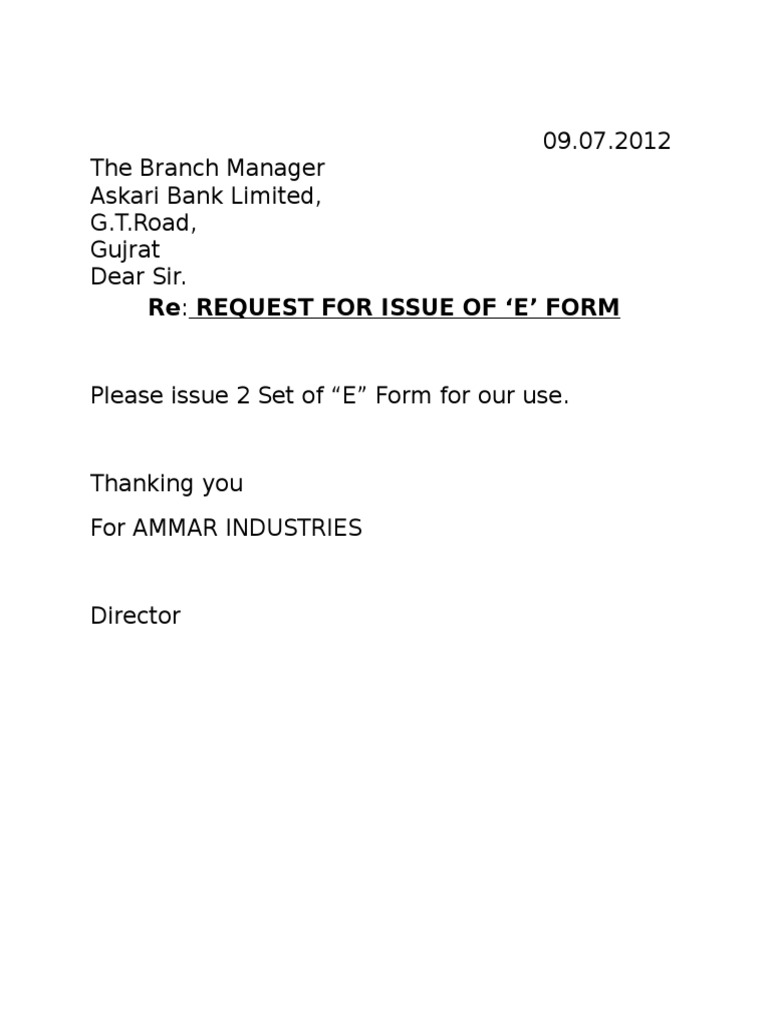 Request for E Form Issuance | PDF | Technology & Engineering
