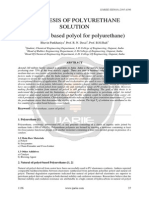 Synthesis of Polyurethane Solution (Castor oil based polyol for polyurethane)