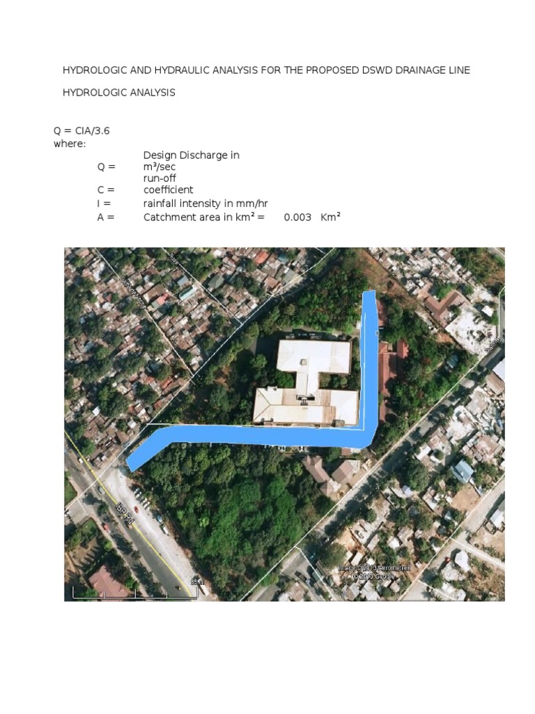 Hydrologic Analysis for DSWD Drainage | PDF