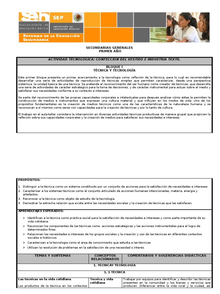 Confeccion Del Vestido e Industria Textil 1 Sec. Generales | PDF |  Herramientas | Comunicación