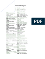 Lista de prefijos más comunes