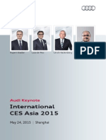 CES Asia 2015 - Audi Keynote 