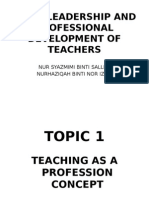 Basic Leadership and Professional Development of Teachers