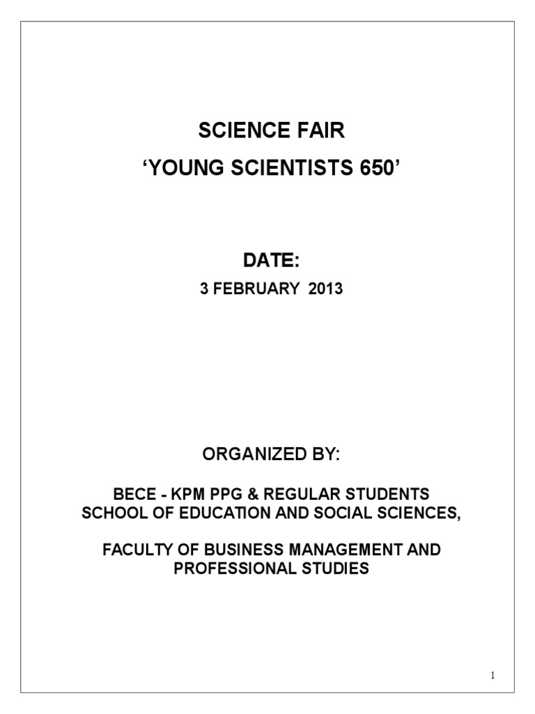 Proposal Young Scientist (Students Use) | PDF | Early Childhood ...
