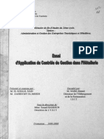 Essai D'application Du Contrôle de Gestion Dans L'hôtellerie