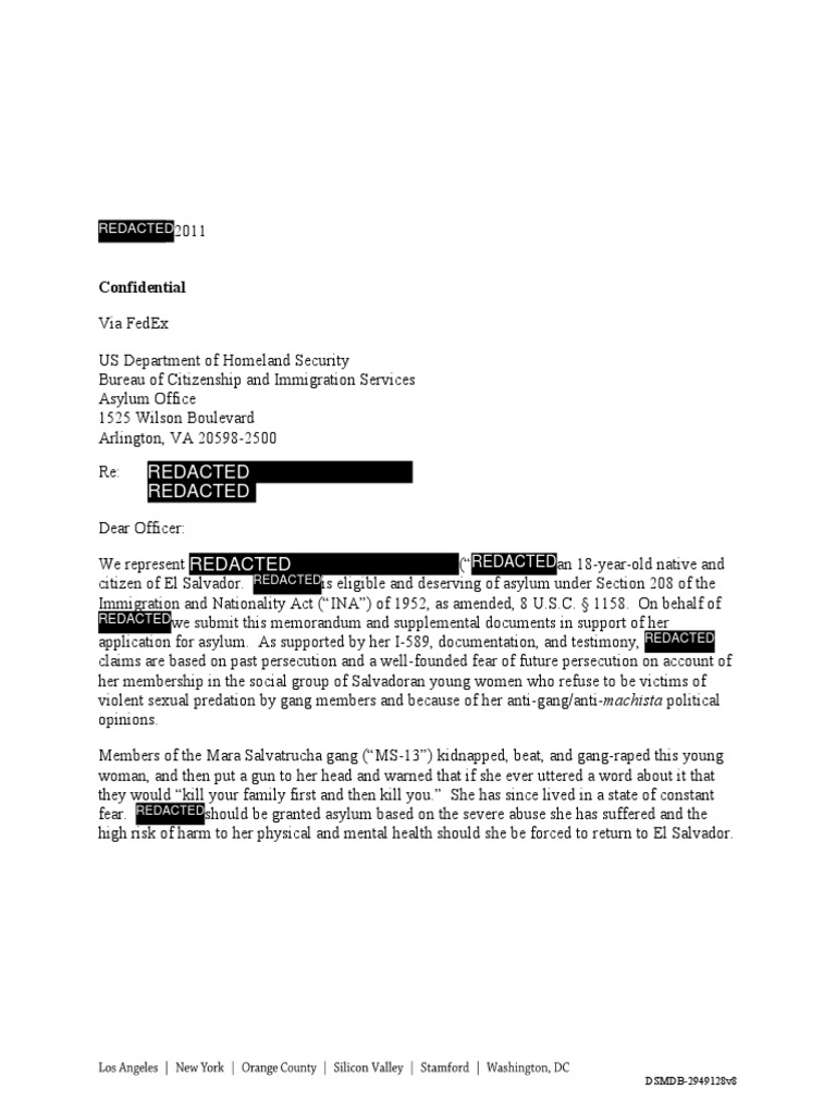 Affidavit in Support of Redacted_asylum_office_brief Violence Rape