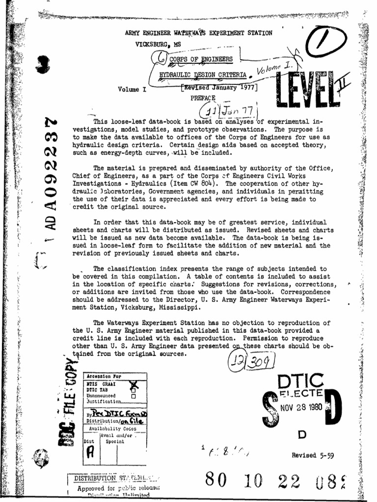 Hydraulic Design Criteria Usace PDF Download Free PDF Spillway