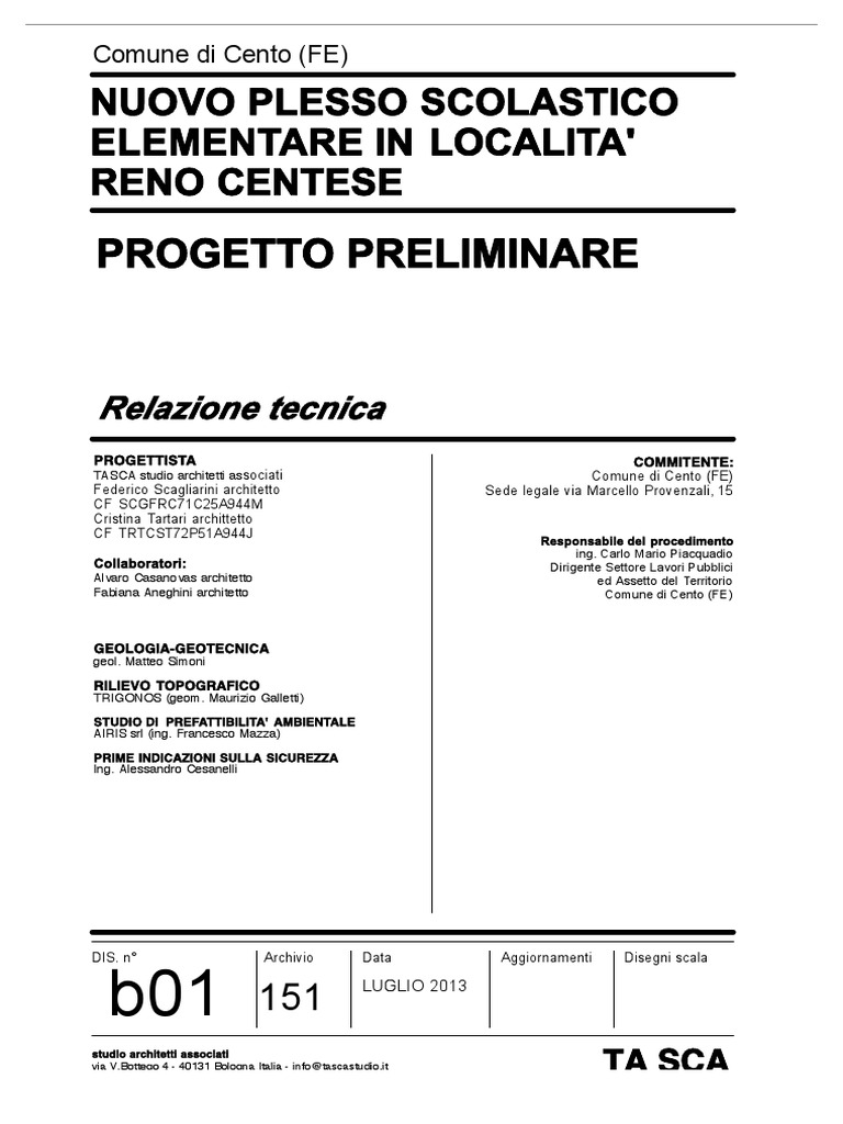 b01 Relazione Tecnica