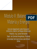 Balance de Materia y Energia