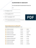 Personalpronomen in Akkusativ