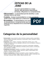 Características de La Personalidad