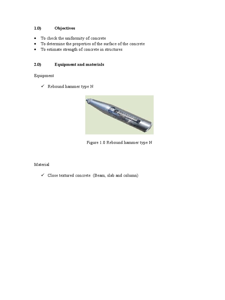 Rebound Hammer PDF Hardness Hammer