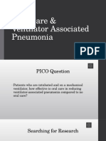 oral care & ventilator acquired pneumonia