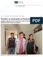 'Pistolero' Es Encarcelado en Potracancha 