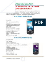 Todos Los Modelos de La Gama Samsung Galaxy