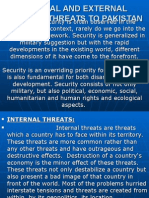Internal and External Security Threats To Pakistan
