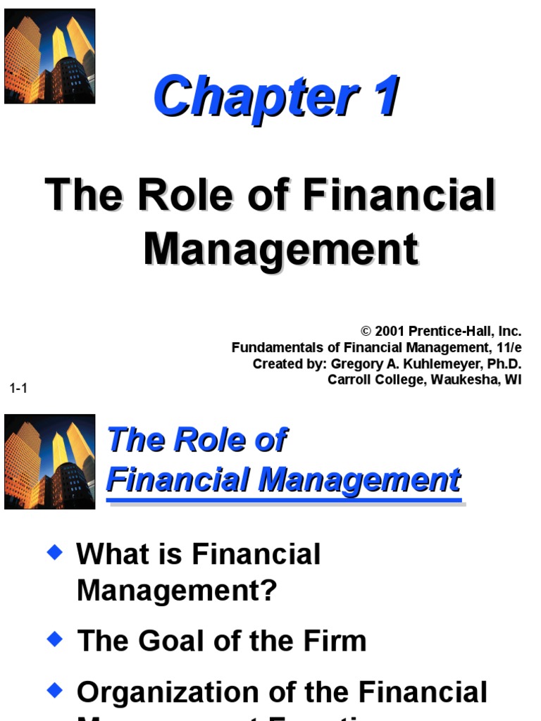 The Role Of Financial Management | Pdf | Stocks | Corporations
