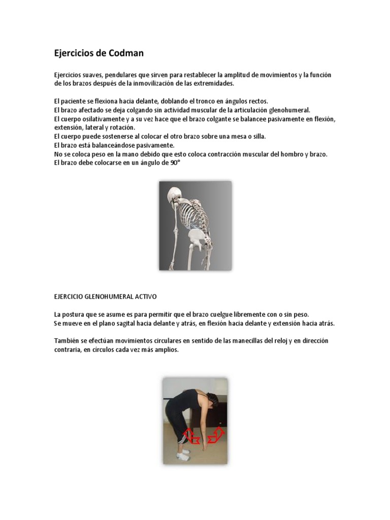 Ejercicios de Codman PDF | PDF