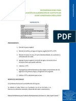 Elaboracion Sustituto de Leche Condensada