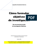 Como formular objetivos de investigacion