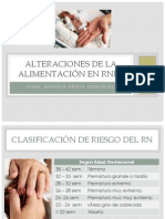 Alteraciones de La Alimentación en RNPT