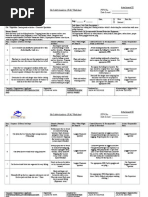 JSA for Vegetation Clearing