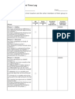 Phase Completion and Time Log