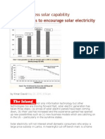 Time To Reassess Solar Capability Business Plans To Encourage Solar Electricity