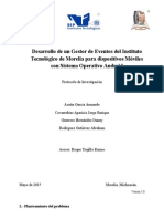 Desarrollo de Un Gestor de Eventos Del Instituto Tecnológico de Morelia para Dispositivos Móviles Con Sistema Operativo Android