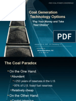 Coal Generation Technology Options