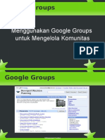Menggunakan Google Groups Untuk Membangun Komunitas