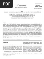 Immune Secondary Response and Clonal Selection Inspired Optimizers