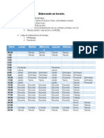 Elaborando Un Horario