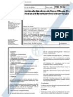 NBR 06400 MB 1032 Bombas Hidraulicas de Fluxo Classe C Ensaios de Desempenho e de Cavitacao