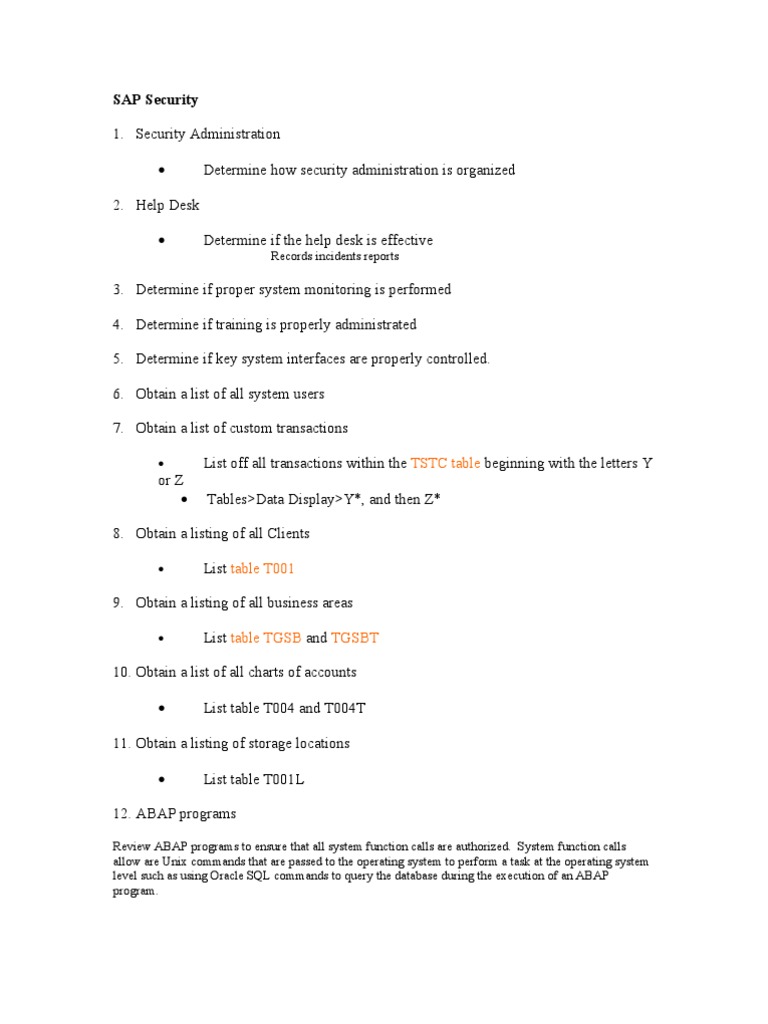 SAP Security PDF Oracle Database Password